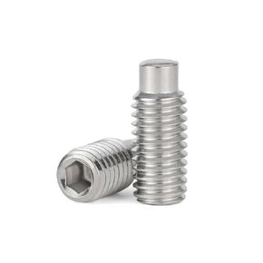 Junter 20pcs M6 x 10mm A2 Stainless Steel Hexagon Socket Set Screws with Dog Point Metric DIN915