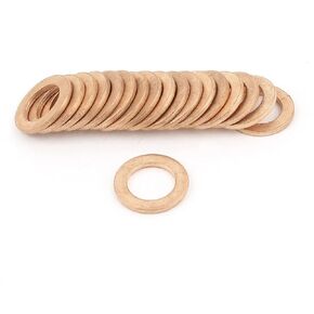 uxcell 20Pcs 10mmx16mmx1.5mm Copper Crush Washer Flat Gasket Fitting