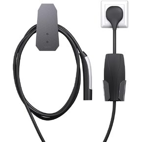 MUSVOH for Tesla Charger Holder for Tesla Mobile Connector Model S Model X Model 3 Model Y Charging Cable Organizer with Wall Mount Bracket Aluminum