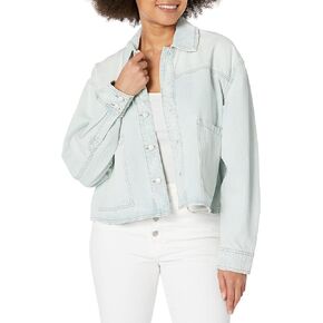 [BLANKNYC] womens Luxury Clothing Denim Trucker Jacket, Comfortable & Stylish Coat