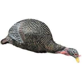 Bone Collector Feeding Hen Turkey Decoy with Realistic Coloring, Easy to use Stake System, Mimics Feeding Turkey Hen
