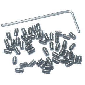 ZDingTech 50pcs Set Screws 4-40 x 3/16 inch 304 Stainless Steel Allen Head Hex Hexagon Socket Set Screws with 1.27mm Allen Wrench,Set Grub Screws Hex Allen Head Socket Set Screws.(3/16" Length)