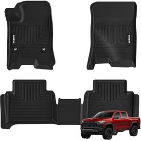 Naibeve Floor Mats for 2023 2024 Chevrolet Chevy Colorado/GMC Canyon - All Weather Custom Fit for Chevy Colorado Floor Mats Liners Front & Rear Row Waterproof Interior Accessories