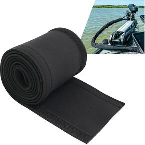 Trolling Motor Cable Organizer Sleeve, 60"L Black Neoprene Cuttable Trolling Motor Wire Cover