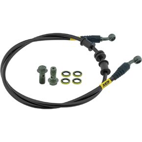 خرطوم زيت الفرامل الهيدروليكي للدراجة النارية من Fewfuss - أنبوب خط الزيت لقابض الفرامل الفولاذي المضفر للدراجة الترابية إندورو موتوكروس أسود 40 سم