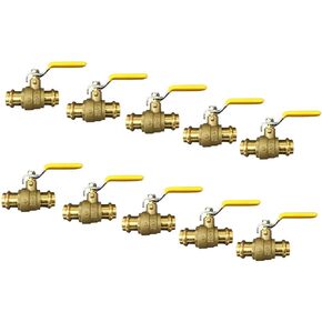 1/2" Propress Brass Ball Valve - Press Ball Valve with EPDM - Premium Press Ball Valve with 1/2" Connections - Pack of 10
