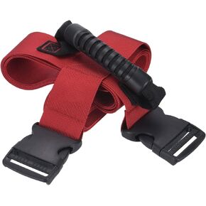 PATIKIL Carrying Strap with Handle, Cross Style Adjustable Nylon Belt for Moving Lifting Boxes Grocery Luggage, Black