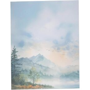 Morning Lake Stationery Paper for Writing Letters - 60 Sheets - Inkjet/Laser Printer Compatible Stationary