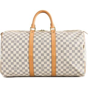 Louis Vuitton Women's Pre-Loved Louis Vuitton Keepall 50 Duffle, Damier Azur, White, One Size in Kuwait