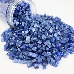 Crushed Glass for Crafts,Metallic Colored,Glitter,Broken Fire- Glass for Resin Art Crafts,Vase,Bars,Fishtank,Garden Decoration, 1 Pounds Jar 6-9mm(Gold)
