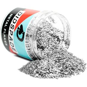 2oz Chrome 0.015 Silver Metal Flake - Solvent Resistant Glitter | Auto Paint | Epoxy Resin Glitter | DIY Arts Crafts