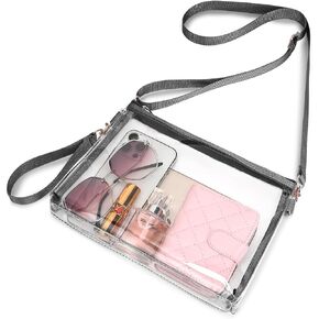 NEOREAL Clear Crossbody Purse Bag for Concert Sports, Stadium Approved Clear Tote Bag for Women Graduation Ceremony Gym