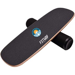 Fitlaya Fitness Balance Board Trainer Wooden Training Equipment for Fitness Workout, Hockey‎, Skateboarding, Surfing and Snowboarding