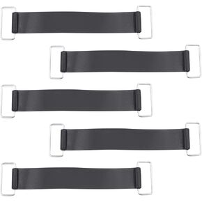 uxcell Non-Slip Battery Straps Rubber Band, 7.1-inch x 1-inch, Black 5pcs