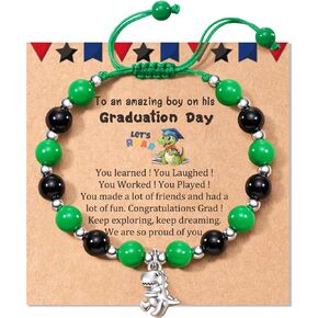 JOGDIAM Dinosaur Bracelet Gifts for Boy Graduation Birthday Valentines Day Gifts