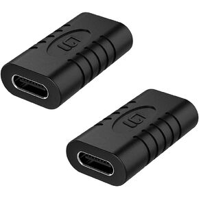 GodSpin USB C Coupler, Female to Female Adapter [2 Pack] USB-C Type C USB 3.1 Extender Extension Connector, Transfer Data 10Gbps and 100W Power for Laptop, Smartphone, Tablet