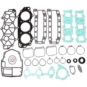 Boat Engine 6H4-W0001-02 6H4-W0001-A2 6H4-W0001-01 6H4-W0001-A1 6H4-W0001-00 Power Head Powerhead Gasket Kits for Yamaha Outboard Motor 3 Cylinder 40HP 50HP, Fit Sierra 18-4419 18-4407