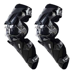 Scoyco Racing Knee Guards, Motorcycle Knee Pad,Hard Collision Avoidance Crashproof Rotatable Bionic Designed for Moto/ATV/BMX (Black)