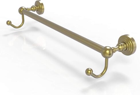 Allied Brass WP-41-30-HK Waverly Place Collection 30 بوصة، شريط منشفة بخطافات مدمجة، 76.2 سم، نحاس ساتان in Saudi Arabia