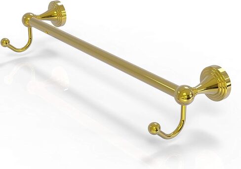 مجموعة المناشف من Allied Brass SG-41-30-HK Sag Harbour مقاس 30 بوصة بخطافات مدمجة، 76.2 سم، نحاس مصقول in Saudi Arabia
