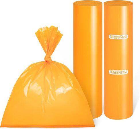 أكياس فضلات القطط من هابي سيل، 120 كيسًا من أكياس فضلات الكلاب المعطرة، أكياس التخلص من نفايات الكلاب، مانعة للرائحة للحيوانات الأليفة من الكلاب والقطط، برتقالي، مقاس M in Kuwait