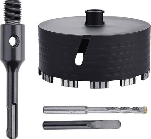 6 inch / 152mm Dry Core Drill Bit with SDS Plus Adapter for Concrete | for Dry/Wet Drilling Granite Marble Masonry Concrete Brick Stone and Block (152mm (6 inch)) in Saudi Arabia