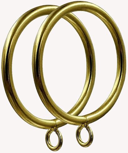 Curtain Ring Metal 42-Pcs 2.0 inch Inner Diameter with Eyelets fit up 1.5 inch Rod (Black,42) in Saudi Arabia