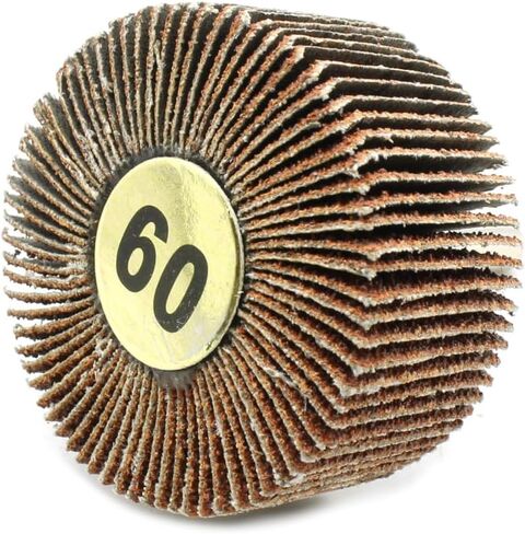 TMAX 5 Pack 60 Grit Coarse Flap Wheel High Performance Aluminum Oxide 2 Inch Diameter 1 Inch High 1/4 Inch Shank in Saudi Arabia