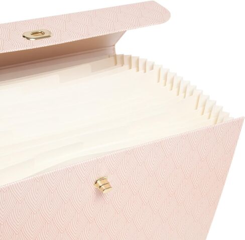 مجلد ملفات قابل للتوسيع 19 جيبًا من U Brands Pretty in Pink، لوازم تنظيم المكتب، 15.4 × 5 × 10.5 بوصة، عدد 1 in Kuwait