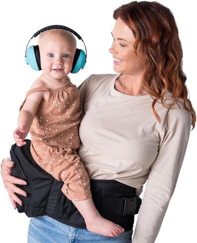 ZELKO Baby Hip Carrier - حامل مقعد الأطفال المعتمد من CPC مع حزام خصر قابل للتعديل وجيوب متعددة وسماعات رأس للأطفال - حامل أطفال مريح للأطفال حديثي الولادة إلى الأطفال الصغار بوزن 8-33 رطلاً (رمادي، فضي) in Saudi Arabia