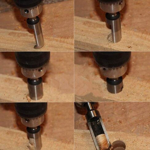 Utoolmart 8pcs Wood Plug Cutter Drills Bit Set 1/4" 3/8" 1/2" 5/8" Barrel Cork Tenon Hole Saw Cutting Tools for Woodworking, High Carbon Steel in Saudi Arabia