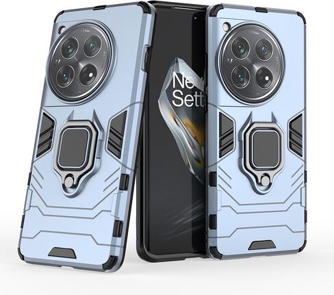 حافظة CNPUTAO لهاتف Oneplus 12 5G بمسند مع واقي شاشة من الزجاج المقوى، غطاء هاتف هجين عالي التحمل بطبقة مزدوجة مضادة للخدش، أزرق in Kuwait