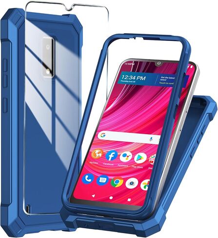 Mocotto for BLU View 4 Phone Case with Tempered Glass Screen Protector,Slim Soft Silicone Full-Body Protective Case for BLu View 2 2023 (Rose Gold) in Kuwait