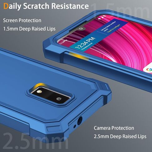Mocotto for BLU View 4 Phone Case with Tempered Glass Screen Protector,Slim Soft Silicone Full-Body Protective Case for BLu View 2 2023 (Rose Gold) in Kuwait