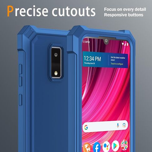 Mocotto for BLU View 4 Phone Case with Tempered Glass Screen Protector,Slim Soft Silicone Full-Body Protective Case for BLu View 2 2023 (Rose Gold) in Kuwait