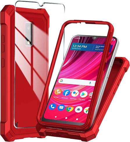 Mocotto for BLU View 4 Phone Case with Tempered Glass Screen Protector,Slim Soft Silicone Full-Body Protective Case for BLu View 2 2023 (Rose Gold) in Kuwait