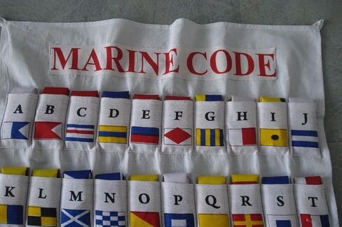Brass Blessing Naval Signal Flag Set with Case Cover - Nautical Decor Maritime Marine Boat Yacht : (40 Flag Set : 100% Cotton) in Saudi Arabia