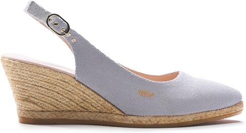VISCATA Palomera Women's Sandals Espadrille Canvas Slingback Buckle Wedges in Kuwait