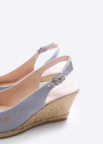 VISCATA Palomera Women's Sandals Espadrille Canvas Slingback Buckle Wedges in Kuwait