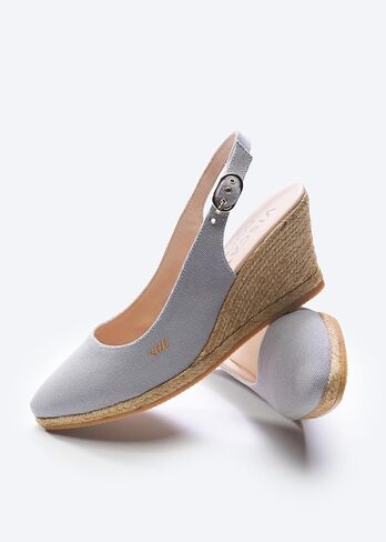VISCATA Palomera Women's Sandals Espadrille Canvas Slingback Buckle Wedges in Kuwait