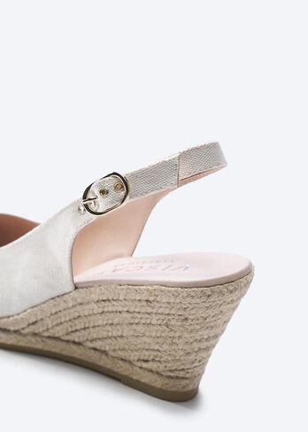 VISCATA Palomera Women's Sandals Espadrille Canvas Slingback Buckle Wedges in Kuwait