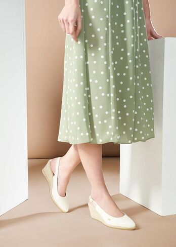 VISCATA Palomera Women's Sandals Espadrille Canvas Slingback Buckle Wedges in Kuwait