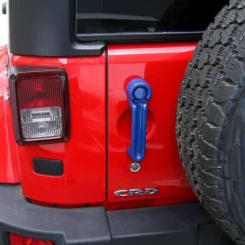 JeCar Door Handle Covers Tailgate Handle Covers Exterior Accessories for 2007-2018 Jeep Wrangler JK JKU / 2008-2012 Jeep Liberty / 2007-2011 Dodge Nitro, Red in Saudi Arabia