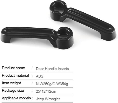 JeCar Door Handle Covers Tailgate Handle Covers Exterior Accessories for 2007-2018 Jeep Wrangler JK JKU / 2008-2012 Jeep Liberty / 2007-2011 Dodge Nitro, Red in Saudi Arabia