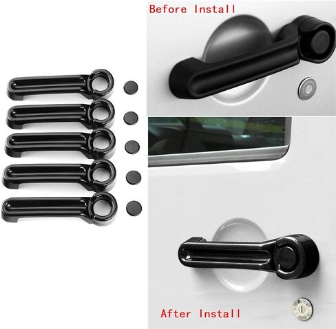 JeCar Door Handle Covers Tailgate Handle Covers Exterior Accessories for 2007-2018 Jeep Wrangler JK JKU / 2008-2012 Jeep Liberty / 2007-2011 Dodge Nitro, Red in Saudi Arabia