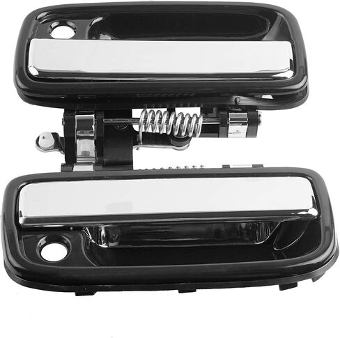 Exterior Front Door Handle Replacement for Toyota Tacoma 1995 1996 1997 1998 1999 2000 2001 2002 2003 2004, Hilux 04-12, Outside Left Driver and Right Passenger Side, 69220-35030 69210-35030, Chrome in Saudi Arabia