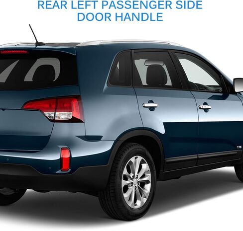 FAERSI Exterior Door Handle Rear Left Driver Side Chrome Handle Replacement for Kia Sorento 2011 2012 2013 2014 2015, OE 826512P010 836522P010 in Kuwait
