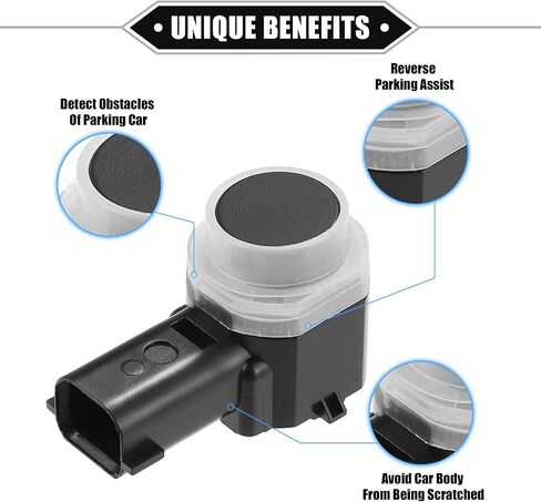 VekAuto 4 Pcs PDC Reverse Parking Assist Sensor Compatible for Ford Explorer 2011-2015, for Ford Flex 2013-2019, Durable ABS Plastic Black Rear Bumper Parking Assist Sensor in Saudi Arabia