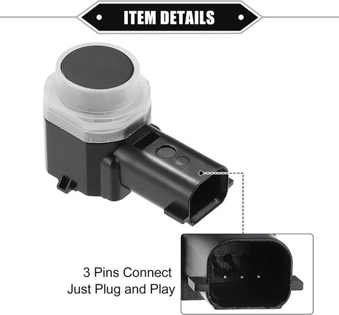 VekAuto 4 Pcs PDC Reverse Parking Assist Sensor Compatible for Ford Explorer 2011-2015, for Ford Flex 2013-2019, Durable ABS Plastic Black Rear Bumper Parking Assist Sensor in Saudi Arabia