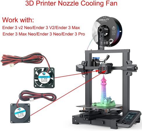 HzdaDeve 24V 4010 Blower Fan DC 24V 2510 Axial Cooling Fan Extruder Hotend Heat Sink Fan for Creality Ender 3 V3 SE/Ender 3 V3 KE 3D Printer Accessories Replacement (2 Pack) in Saudi Arabia